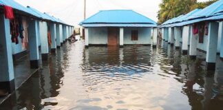 নড়াইলের কালিয়ার আশ্রায়ণ প্রকল্পের ১৮পরিবার পানি বন্দি